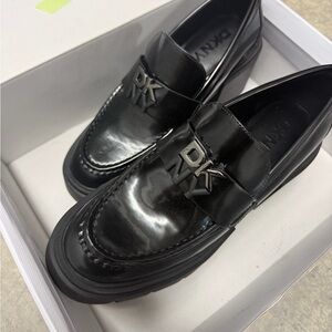 DKNY Glossy Black Men's Slip-On Loafers